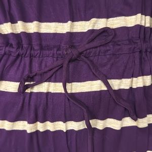 GILLI purple & oatmeal striped maxi dress